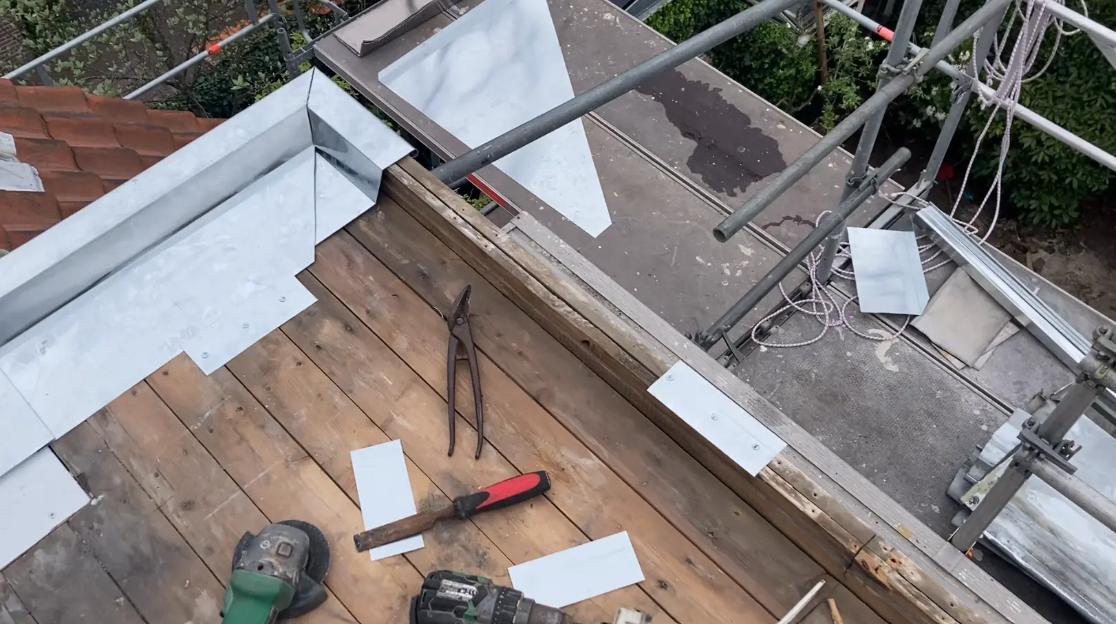 Tijdens de renovatie